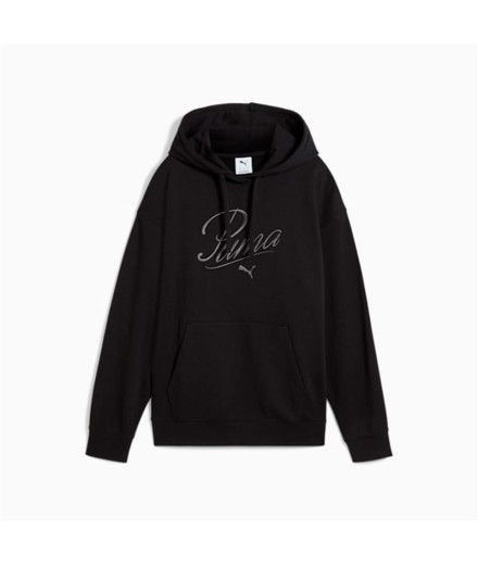 Sudadera Puma Essentials Script Comfort H Mujer Negro