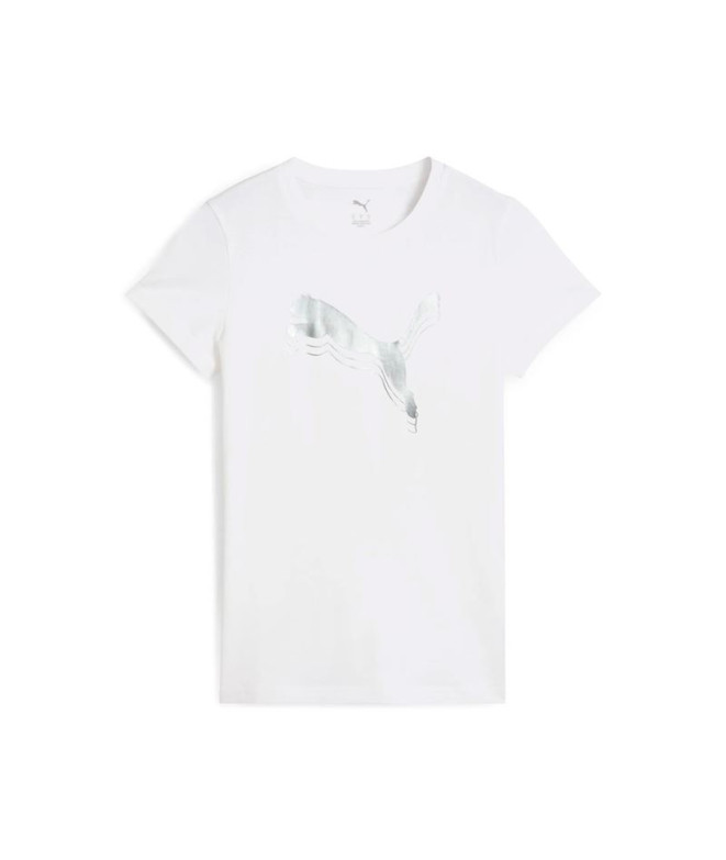 Camiseta Puma Essentials Metallic Mujer Blanco