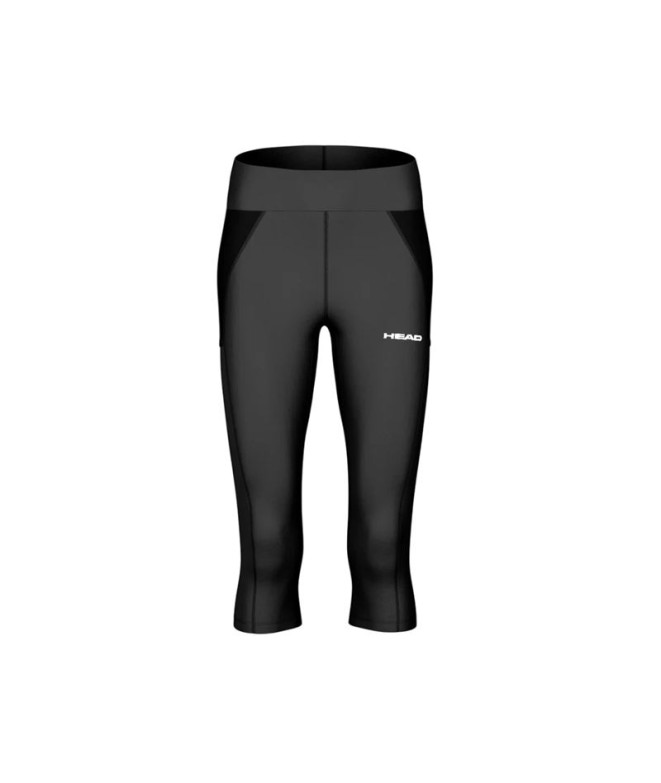 Mallas de Pádel Head Tech 3/4 Tights Mujer Negro