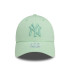 Gorra ajustable New Era 9FORTY New York Yankees Mujer verde pastel