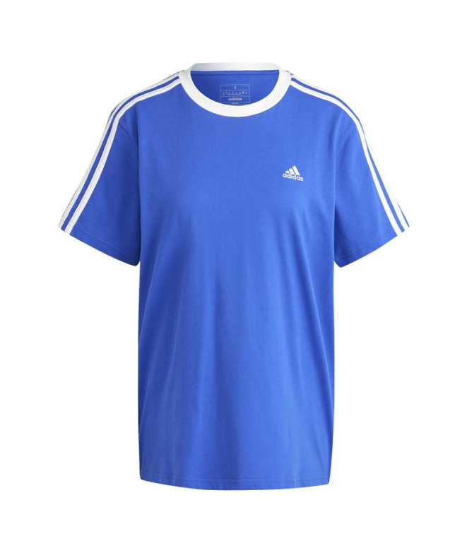 Camiseta adidas Essentials 3-Stripes Mujer Azul