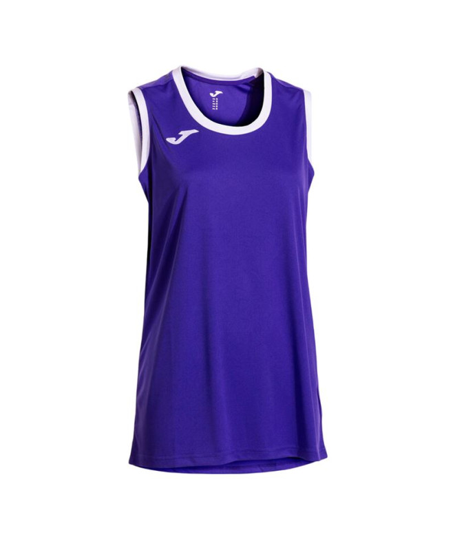 Camiseta Joma Cancha Violeta Blanco Mujer