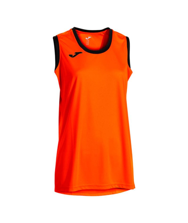 Camiseta Joma Cancha Naranja Negro Mujer