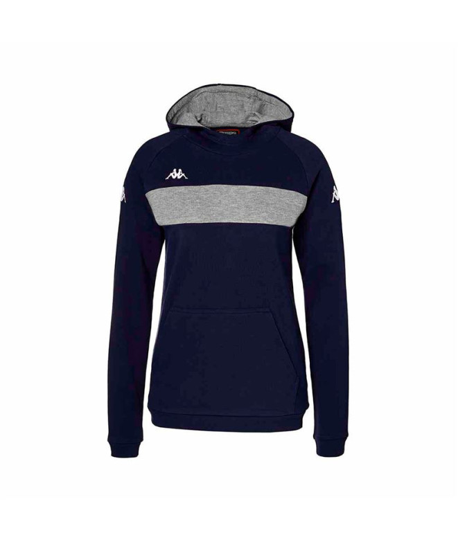 Sudadera Kappa Daccia Mujer Blue Marine/Grey Mel