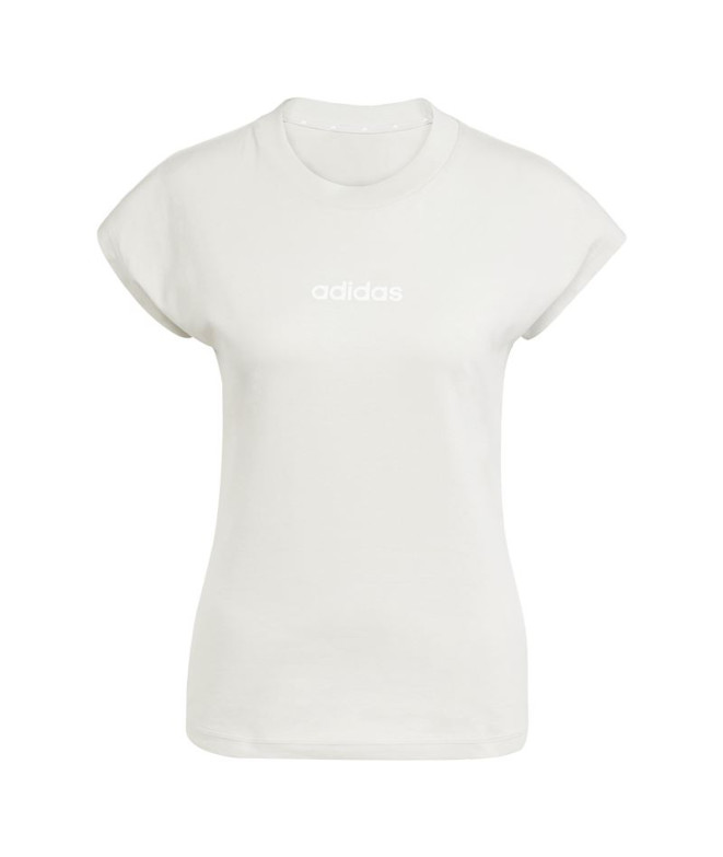 Camiseta adidas Linear Sj Mujer Crema