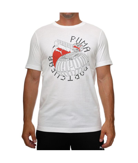 Camiseta Puma Grpahics Execution Hombre Blanco