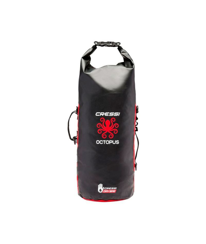 Mochila Dry Pvc Octopus Negro-Rojo Cressi