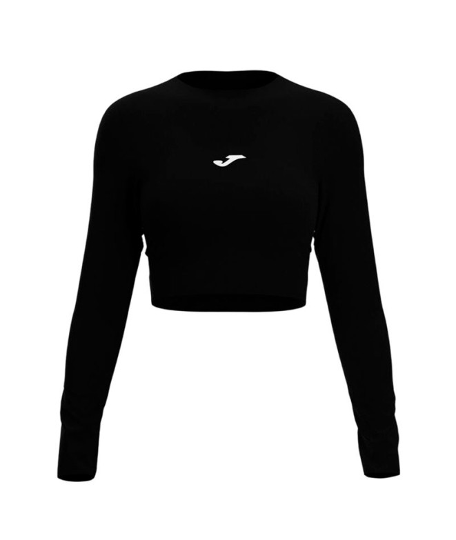 Camiseta Joma Manga Larga Step Negro Niña