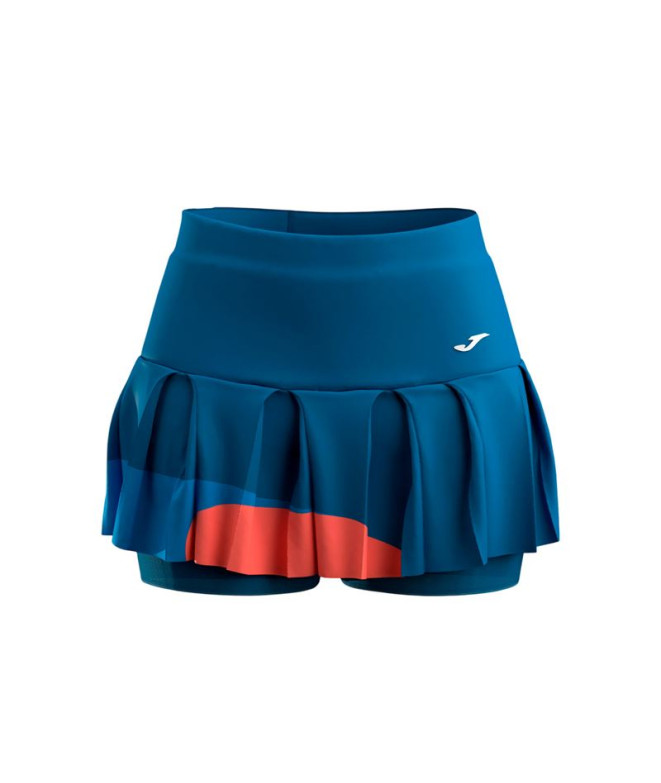Falda de Tenis Joma Torneo Azul Coral Niña