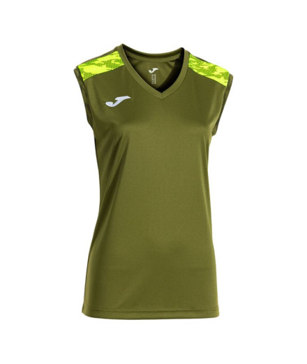 Camiseta Joma Championship VIII Mujer Verde/Amarillo Fluor