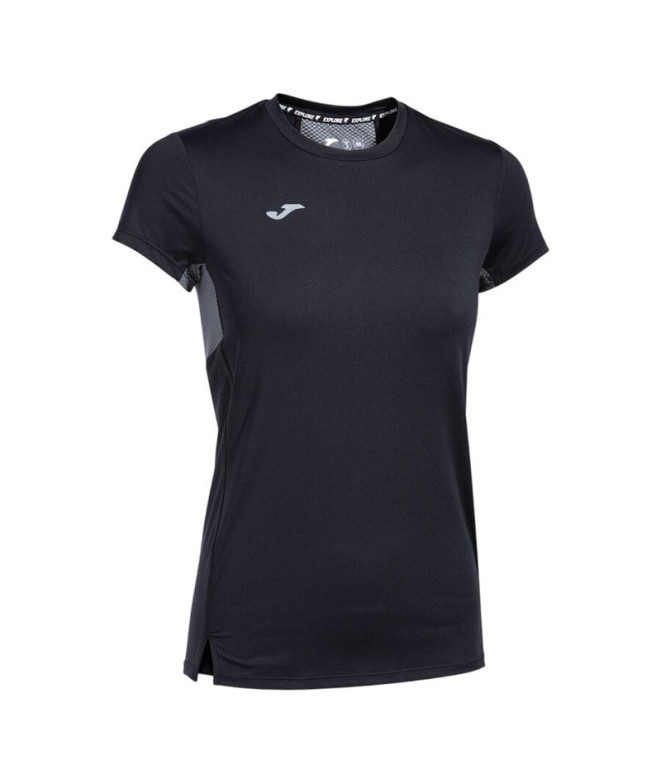 Camiseta Joma Manga Corta Explorer Mujer Negro