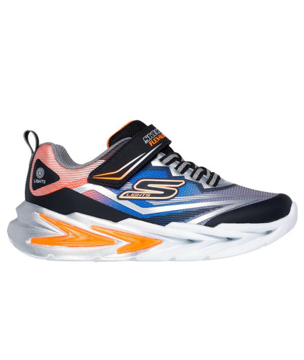 Zapatillas Skechers Flex-Glow Ultra Infantil Negro/Plata