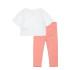 Set Converse Cnvg Boxy Tee & Legging Set Niña Flamenco Desvanecido