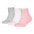 Calcetines Puma Infantil Gris/Blanco/rosa Pack