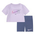 Conjunto Nike Nkg Swoosh Motion Bike Short Infantil azul difuso