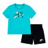 Conjunto Nike Nkb B Nsw Otl Ft Short Set Infantil Negro Verde