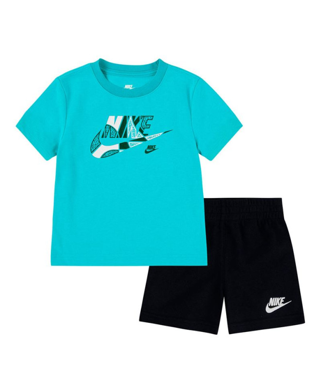 Conjunto Nike Nkb B Nsw Otl Ft Turquesa Negro
