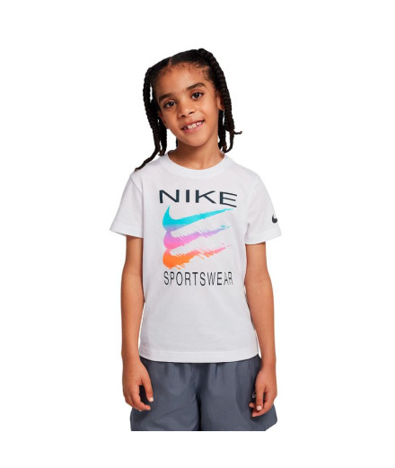 Camiseta Nike Nike Sportswear Swoosh Niño Blanco