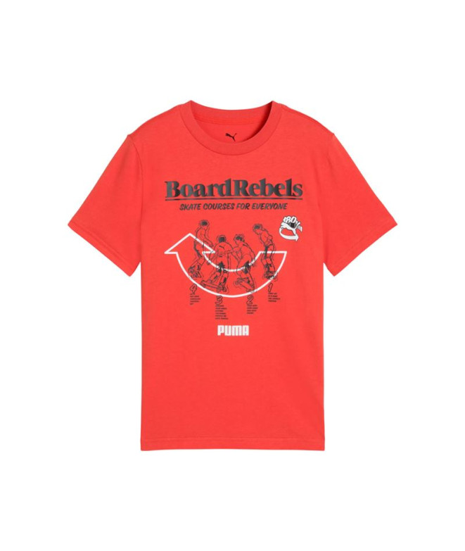 Camiseta Puma Mid90S Graphic Tee I,Red Fire...