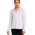 Camiseta de Fitness Under Armour Tech 1/2 Zip- Twist Mujer Gris