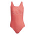 Bañador de Natación adidas Big Bars Suit Mujer Rojo