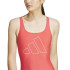 Bañador de Natación adidas Big Bars Suit Mujer Rojo