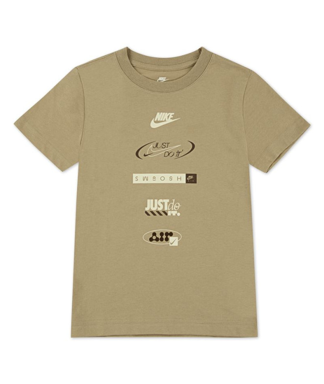 Camiseta Nike Nike Brandmark Stack Niño Beige