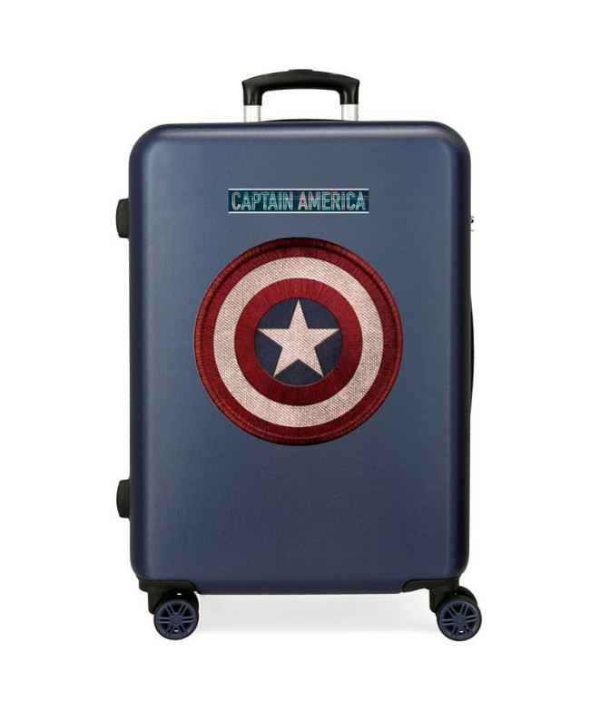 Trolley Marvel Abs 68Cm.4R.Capitan America Azul