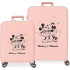 Trolley Disney Abs Luggage Set 2/ 55-70Cm.4W.Mickey & Minnie Kisses Nude Rosa