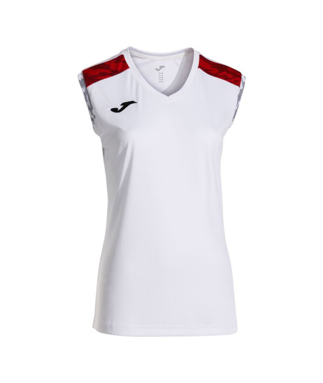 Camiseta Joma Championship Viii Blanco Rojo Mujer