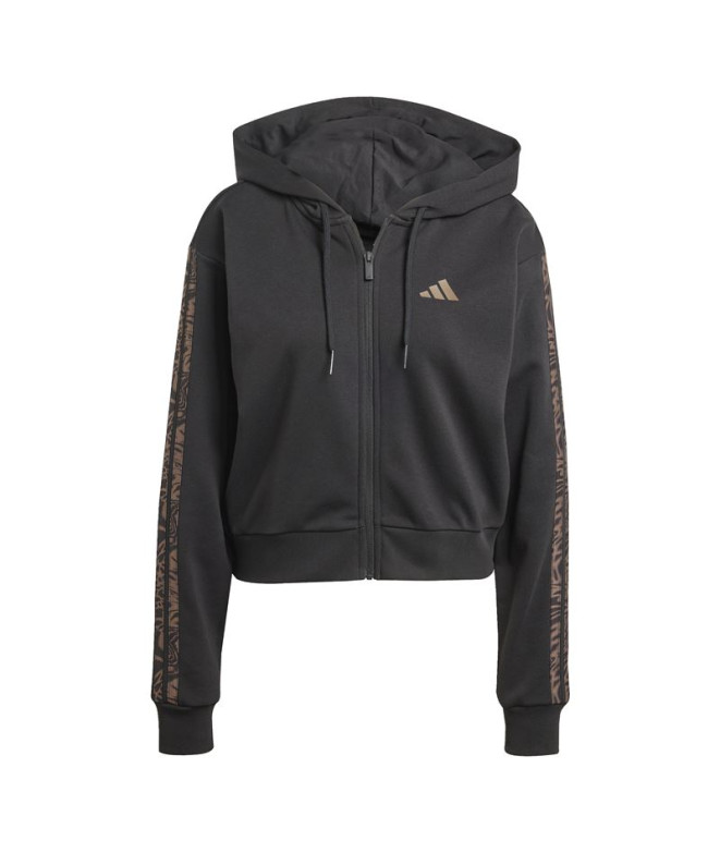 Sudadera adidas Rc 3Bandas Fz Hd Mujer Negro