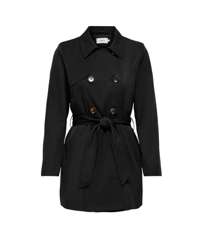 Chaqueta Only valerie Trenchcoat Negro Mujer