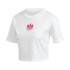 Camiseta adidas Adicolor 3D Trefoil blanco Mujer