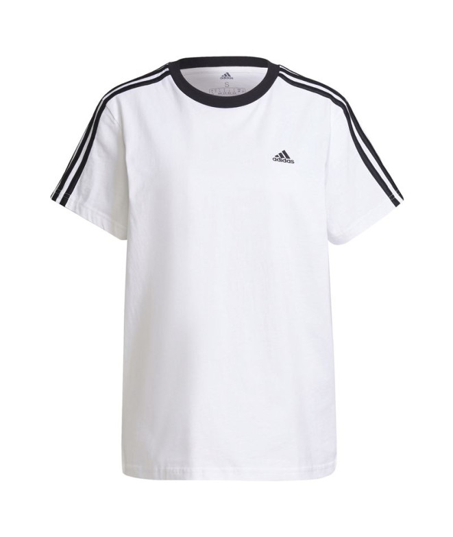 Camiseta adidas 3S Bf Mujer Blanco