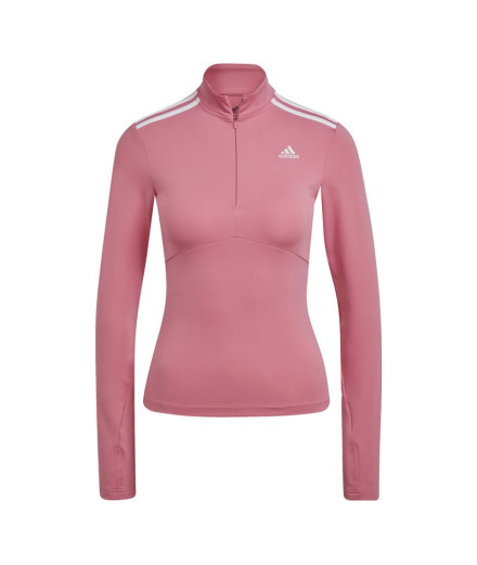 Camiseta de training adidas Zíper 3/4 Hyperglam W Rose Tone
